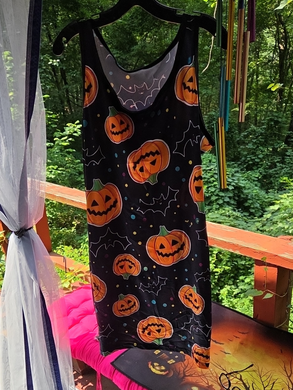 Halloween Pumpkin Jack-O'-Lantern  Costume Dress - Black & Orange